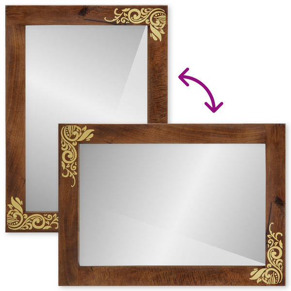 vidaXL Bathroom Cabinet Set with Door 2 pcs Honey Brown Solid Mango Wood