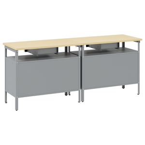Werkbank Set mit Regal, Schwarz/Grau