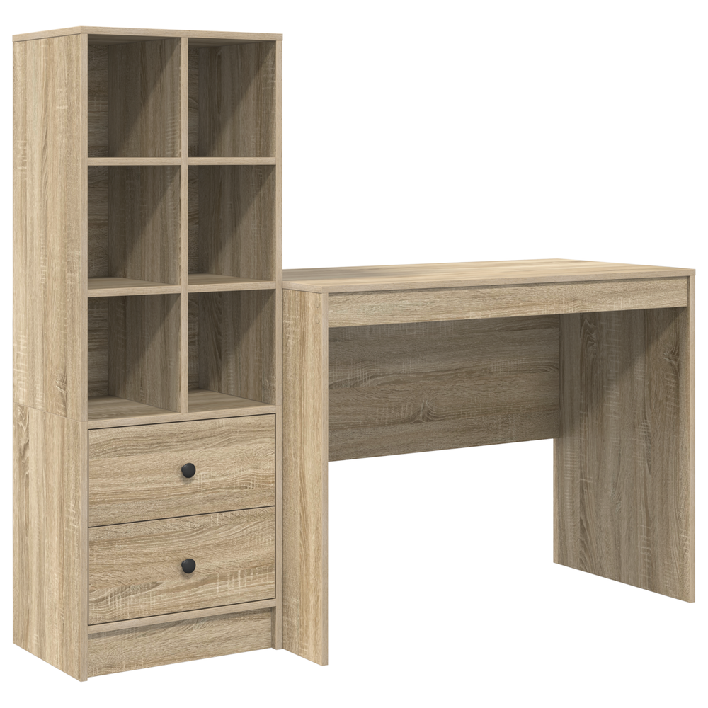 vidaXL Desks with Drawers 2 pcs Sonoma Oak