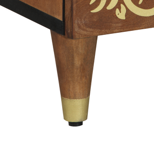 Highboard mit Regal Mango Massivholz Braun 60x33x100 cm
