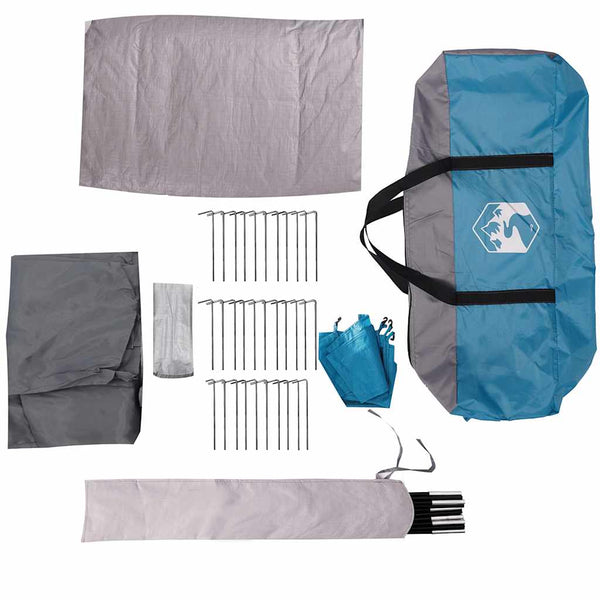 Wasserdichter Camping Windschutz Blau 366 cm - Nordbrist